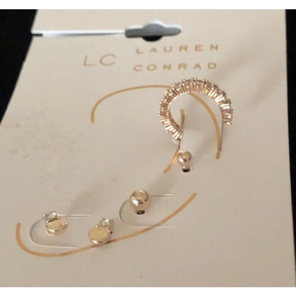 Lauren Conrad Rose Gold Tone Earring Set